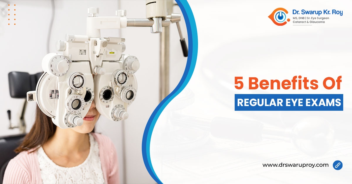Patient undergoing an eye exam with Dr. Swarup Kr Roy